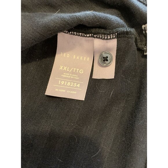 Ted Baker Polo Long Sleeve Men’s XXL Black Shirt - Picture 7 of 8